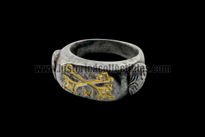 Gothic iron ring forged by "Margràvio", city of Regensburg, 14th century