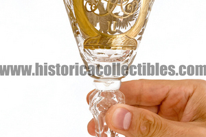 Glass Flute da Cocktail appartenuto al servito personale dello Zar Nicola II Alexsandrovich Romanov, 1913