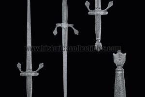 Mano sinistra da parata in acciaio Damasco forgiato, Milano o Venezia, Corte di Francia, 1498-1547